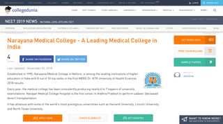 
                            8. Narayana Medical College - A Leading Medical College in India