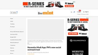 
                            13. Narendra Modi App: PM's new social outreach tool - Livemint