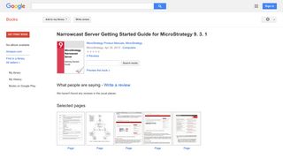 
                            7. Narrowcast Server Getting Started Guide for MicroStrategy 9. 3. 1  - Google بکس کا نتیجہ