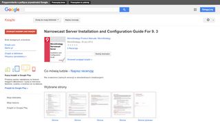 
                            7. Narrowcast Server Installation and Configuration Guide For 9. 3
