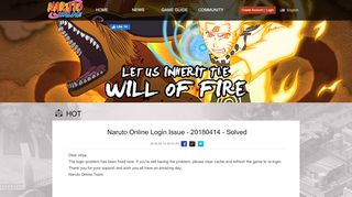 
                            6. Naruto Online Login Issue - 20180414 - Solved