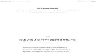 
                            13. Naruto Online Oficial: Resolver problema de pantalla negra - Juego ...