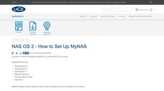 
                            3. NAS OS 2 - How to Set Up MyNAS | LaCie Supporto Italia