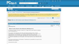 
                            4. NAS wir nicht erkannt unter Netzwerk (Windows 8.1) - PCtipp.ch