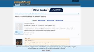 
                            6. NAS200 - Using factory IP address setting | LinksysInfo.org