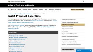 
                            7. NASA Proposal Essentials | Office of Contracts and Grants | University ...