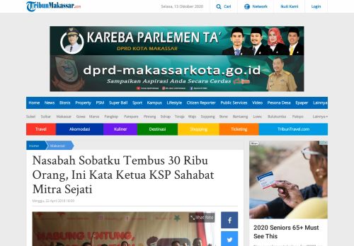 
                            12. Nasabah Sobatku Tembus 30 Ribu Orang, Ini Kata Ketua KSP ...