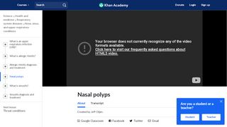 
                            12. Nasal polyps (video) | Khan Academy