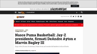 
                            12. Nasce Puma Basketball: Jay-Z presidente, firmati DeAndre Ayton e ...