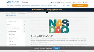 
                            12. NASDAQ 100 Index Trading online | AvaTrade
