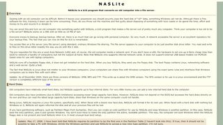 
                            9. NASLite - a review by Michael Horowitz