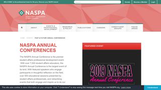 
                            2. NASPA Annual Conference