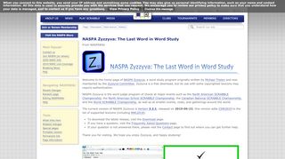
                            10. NASPA Zyzzyva: The Last Word in Word Study - NASPAWiki