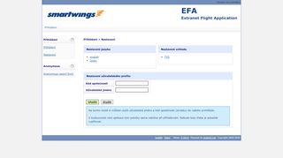 
                            5. Nastavení | EFA, Smartwings