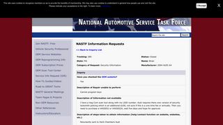 
                            4. NASTF Information Requests - National Automotive Service Task Force