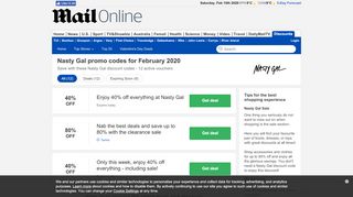 
                            4. Nasty Gal discount code - 45% OFF in February - Daily Mail