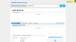 
                            6. nas.ub.ac.id at WI. Identity Authentication System - Website Informer