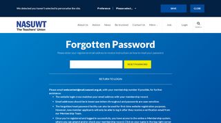 
                            2. NASUWT | Forgotten Password