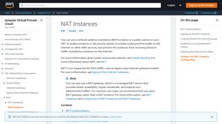 
                            12. NAT Instances - Amazon Virtual Private Cloud - AWS Documentation