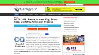 
                            5. NATA 2018: Result, Answer Key, Score Card, Cut Off & Admission ...