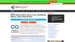 
                            4. NATA Result 2019, Score Card, Qualifying Marks- Check Result Here