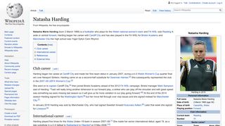 
                            7. Natasha Harding - Wikipedia