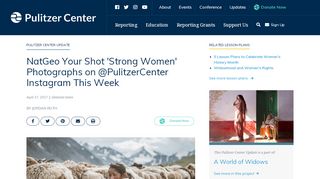 
                            11. NatGeo Your Shot 'Strong Women' on Instagram | Pulitzer Center
