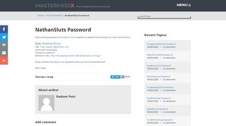 
                            12. NathanSluts Password - Porn Passwords