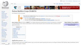 
                            9. Nation Builders Corps (NABCO) - Wikipedia