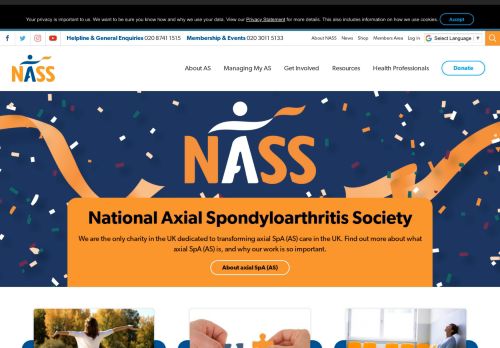 
                            13. National Ankylosing Spondylitis Society: Homepage