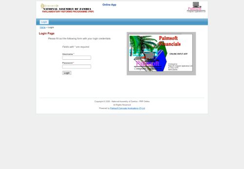 
                            1. National Assembly of Zambia - PRP Online - Login