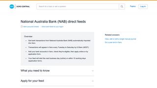 
                            11. National Australia Bank (NAB) direct feeds - Xero Central
