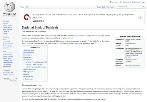 
                            7. National Bank of Fujairah - Wikipedia