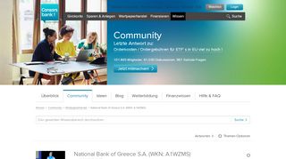 
                            3. National Bank of Greece S.A. (WKN: A1WZMS) - Consorsbank ...