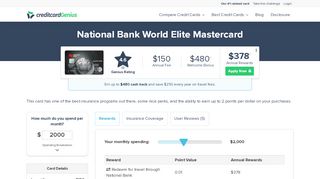 
                            7. National Bank World Elite Mastercard | creditcardGenius