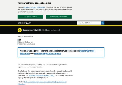 
                            1. National College for Teaching and Leadership - GOV.UK