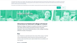 
                            12. National College of Ireland > Campus > Location & Transportation ...