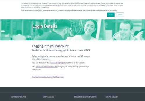 
                            10. National College of Ireland > Students > IT Services > Login Details ...