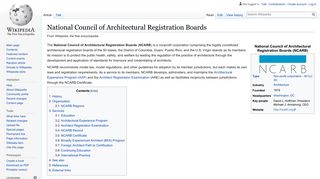 
                            9. National Council of Architectural Registration Boards - Wikipedia