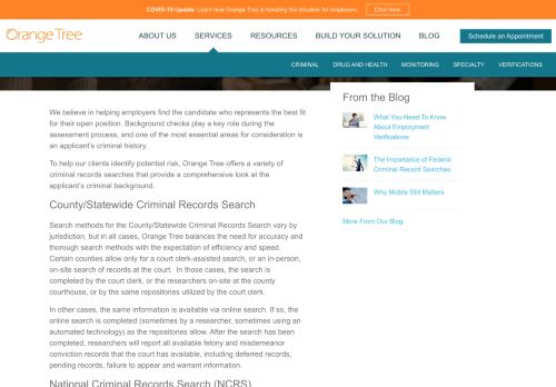 
                            7. National Criminal Records Search | Services - Orange Tree