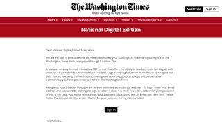 
                            11. National Digital Edition Transition - Washington Times