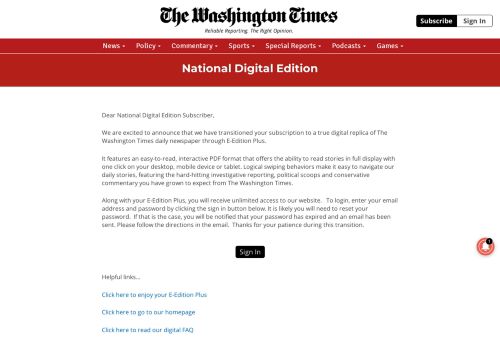 
                            12. National Digital Edition - Washington Times