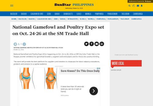 
                            5. National Gamefowl and Poultry Expo set on Oct. 24-26 at the SM ...