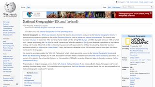 
                            13. National Geographic Channel (UK and Ireland) - Wikipedia