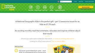 
                            12. National Geographic Kids subscriptions | Entertain, educate and inspire