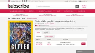 
                            10. National Geographic Magazine Subscription - isubscribe.co.uk