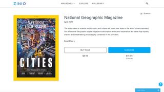 
                            9. National Geographic Magazine subscription - Zinio