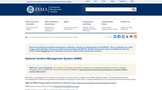 
                            4. National Incident Management System (NIMS) - FEMA Training