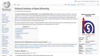 
                            7. National Institute of Open Schooling - Wikipedia