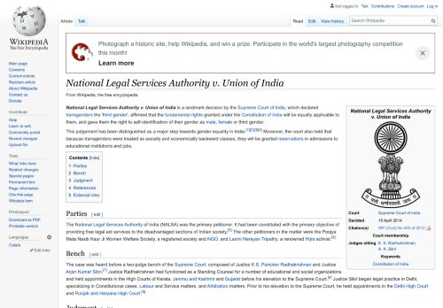 
                            7. National Legal Services Authority v. Union of India - Wikipedia